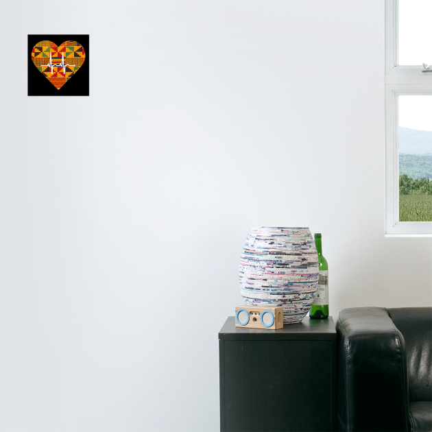 Kente Heartbeat Ghana by Adwoa's Store